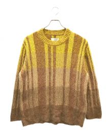 amachi.（アマチ）の古着「AY11-28 Vertical Gradation Knit」｜イエロー×ブラウン