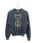 SASQUATCHfabrix.（サスクワッチファブリックス）の古着「CALLIGRAPHIC “LOVE&PEACE” KNIT」｜ブルー