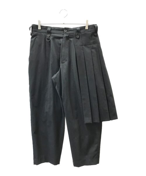 s'yte（サイト）s'yte (サイト) T/W Gabardine Left Side Pleat pants ブラック サイズ:3の古着・服飾アイテム