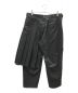 s'yte (サイト) T/W Gabardine Left Side Pleat pants ブラック サイズ:3：23000円