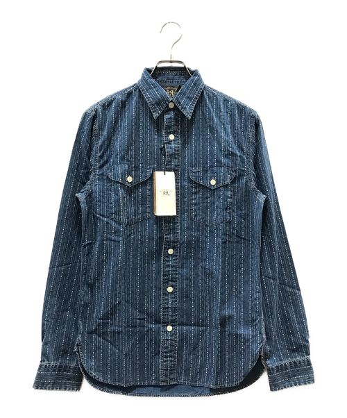 RRL（ダブルアールエル）RRL (ダブルアールエル) ストライプシャツ インディゴ サイズ:XSの古着・服飾アイテム