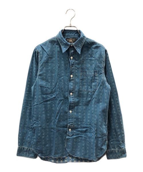 RRL（ダブルアールエル）RRL (ダブルアールエル) ストライプシャツ ブルー サイズ:XSの古着・服飾アイテム