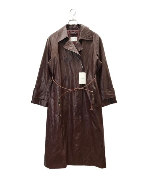 Ameri（アメリ）Ameri (アメリ) RAFFINE FAKE LEATHER TRENCH COAT ブラウン サイズ:S 未使用品の古着・服飾アイテム