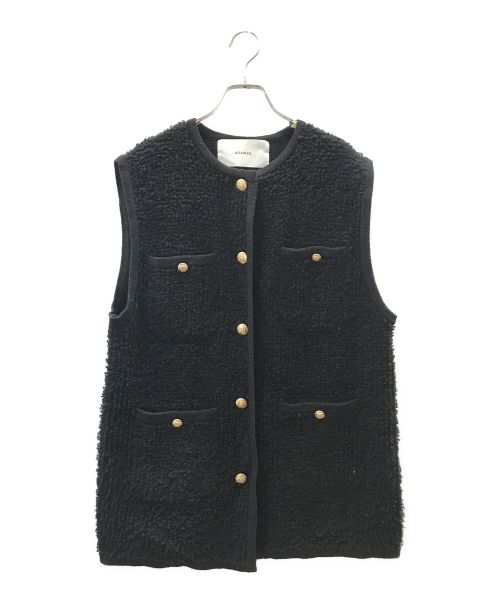 ADAWAS（アダワス）ADAWAS (アダワス) LOOP KNITTED VEST ブラック サイズ:FREEの古着・服飾アイテム