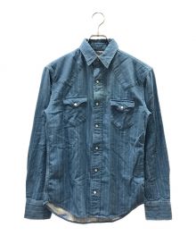 RRL（ダブルアールエル）の古着「インディゴドットウエスタンシャツ」｜ブルー