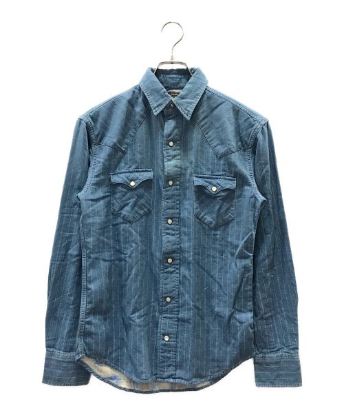 RRL（ダブルアールエル）RRL (ダブルアールエル) インディゴドットウエスタンシャツ ブルー サイズ:XS 未使用品の古着・服飾アイテム