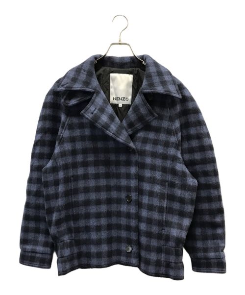 KENZO（ケンゾー）KENZO (ケンゾー) Small Buffalo Check Coco ネイビー サイズ:36の古着・服飾アイテム