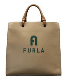 FURLA（フルラ）の古着「VARSITY STYLE L TOTE」｜ベージュ