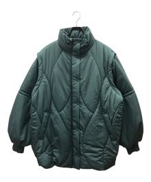 Ameri（アメリ）の古着「2WAY WAVE STITCH PADDED JACKET」｜グリーン