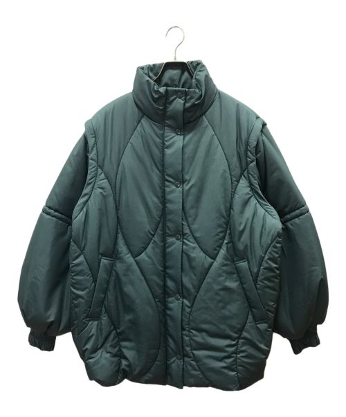 Ameri（アメリ）AMERI (アメリ) 2WAY WAVE STITCH PADDED JACKET グリーン サイズ:Sの古着・服飾アイテム