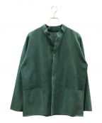 HOMME PLISSE ISSEY MIYAKEオムプリッセ イッセイ ミヤケ）の古着「INLAID KNIT CARDIGAN」｜グリーン