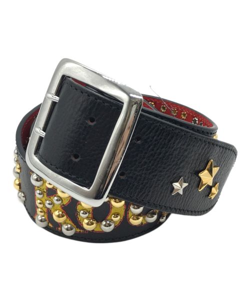 Lewis Leathers（ルイスレザース）Lewis Leathers (ルイスレザース) JET ROCK'N'ROLL BELT S ブラック×レッド サイズ:Sの古着・服飾アイテム