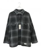 WACKO MARIAワコマリア）の古着「CHECK FLEECE SHIRT JACKET」｜ブラック