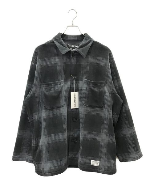 WACKO MARIA（ワコマリア）WACKO MARIA (ワコマリア) CHECK FLEECE SHIRT JACKET ブラック サイズ:M 未使用品の古着・服飾アイテム