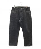 A.PRESSEアプレッセ）の古着「Washed Denim Wide Pants」｜インディゴ