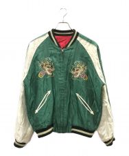 東洋エンタープライズ (トウヨウエンタープライズ) Mid 1950s Style Acetate Souvenir Jacket グリーン×レッド サイズ:XL