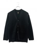 BATONERバトナ―）の古着「SOLID WOOL RIB CARDIGAN」｜ブラック