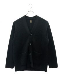 BATONER（バトナ―）の古着「SOLID WOOL RIB CARDIGAN」｜ブラック