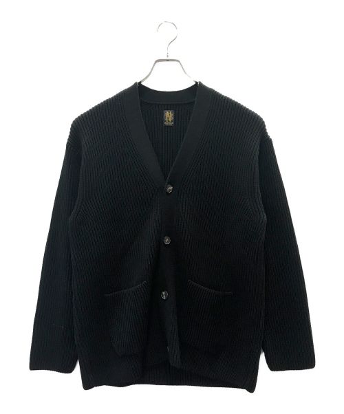 BATONER（バトナ―）BATONER (バトナ―) SOLID WOOL RIB CARDIGAN ブラック サイズ:2の古着・服飾アイテム