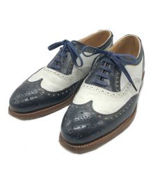 Crockett & Jones（クロケット＆ジョーンズ）の古着「SUFFOLK 2バイカラーウイングチップシューズ」｜ネイビー