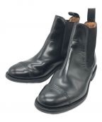 SANDERSサンダース）の古着「MILITARY CAP TOE CHELSEA BOOT」｜ブラック