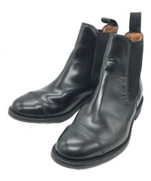 SANDERS（サンダース）の古着「MILITARY CAP TOE CHELSEA BOOT」｜ブラック