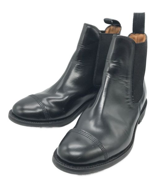 SANDERS（サンダース）SANDERS (サンダース) MILITARY CAP TOE CHELSEA BOOT ブラック サイズ:6の古着・服飾アイテム