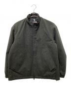 DESCENTEデサント）の古着「WOOL MIX STAND COLLAR ZIP UP BLOUSON」｜グリーン