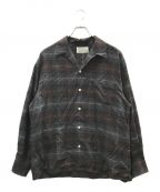 WACKO MARIAワコマリア）の古着「OMBRE CHECK OPEN COLLAR SHIRT L/S (TYPE-3)」｜ブラウン