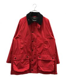 Barbour×B-SHOP（バブアー×ビショップ）の古着「別注BEAUFORT ミドルコート」｜レッド