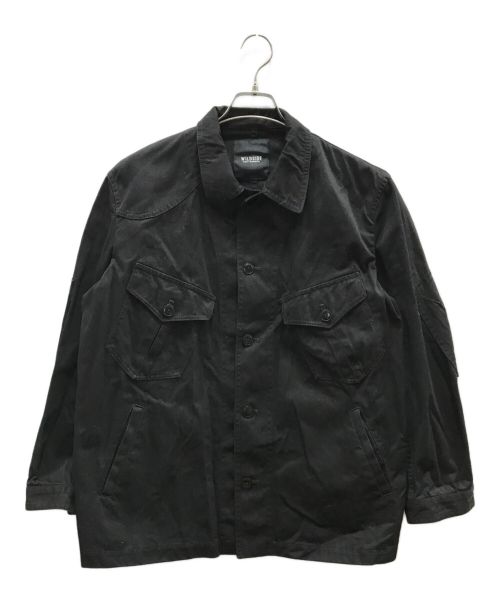 WILDSIDE YOHJI YAMAMOTO（ワイルドサイド ヨウジ ヤマモト）WILDSIDE YOHJI YAMAMOTO (ワイルドサイド ヨウジ ヤマモト) Cotton Chino 5B Shirt Jacket ブラック サイズ:1の古着・服飾アイテム