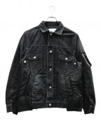 sacaiサカイ）の古着「Denim x Nylon Twill Jacket」｜ブラック