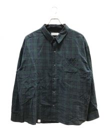 EVISEN（エビセン）の古着「SEERSUCKER PLAID L/S SHIRT」｜ネイビー