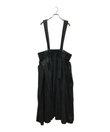 LIMI feu（リミフゥ）の古着「W/GABARDINE PLEATS SUSPENDER SKT」｜ブラック