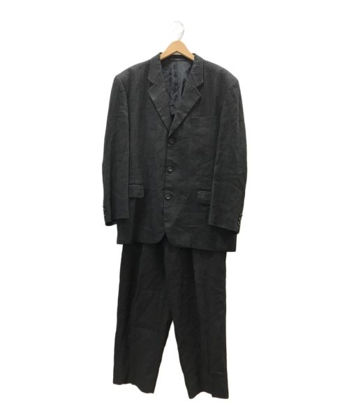 COMME des GARCONS HOMME（コムデギャルソン オム）COMME des GARCONS HOMME (コムデギャルソン オム) リネンセットアップ ブラック サイズ:S/Mの古着・服飾アイテム