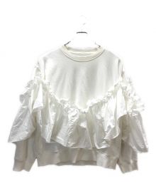 MM6 Maison Margiela（エムエムシックス メゾンマルジェラ）の古着「フリルスウェット」｜ホワイト