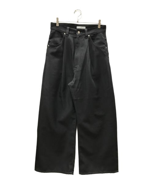 jieda（ジエダ）Jieda (ジエダ) WIDE ONE TUCK STRAIGHT PANTS ブラック サイズ:1の古着・服飾アイテム