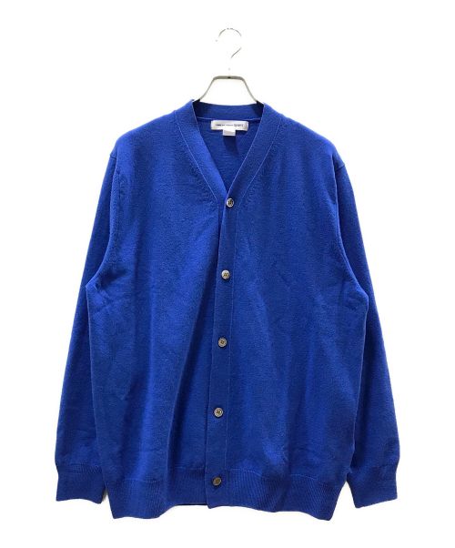 COMME des GARCONS SHIRT（コムデギャルソンシャツ）COMME des GARCONS SHIRT (コムデギャルソンシャツ) ハイゲージウールニットカーディガン ブルー サイズ:Mの古着・服飾アイテム