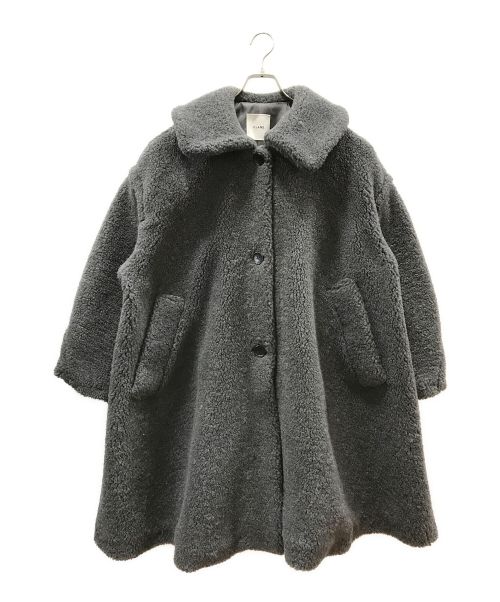 CLANE（クラネ）CLANE (クラネ) VOLUME FLARE BOA COAT BEIGE グレー サイズ:1の古着・服飾アイテム