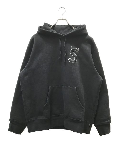 SUPREME（シュプリーム）SUPREME (シュプリーム) S LOGO HOOTED SWEATSHIRTS ブラック サイズ:Lの古着・服飾アイテム