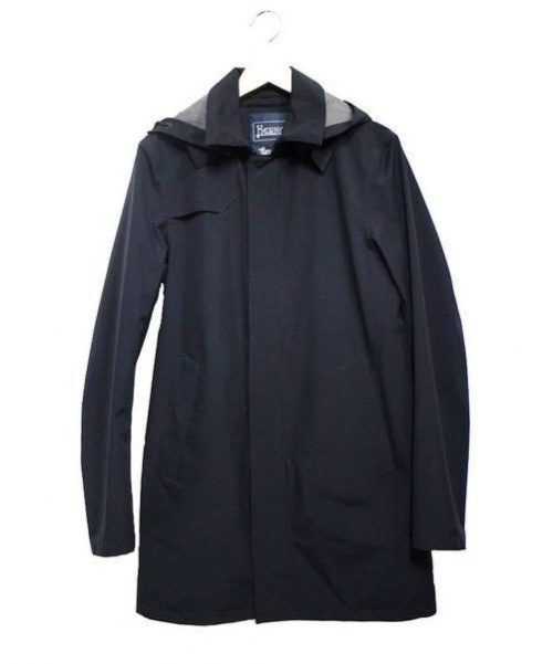 中古 古着通販 Herno ヘルノ ゴアテックスステンカラーコート Produz ブラック サイズ 46 Gore Tex Laminar ブランド 古着通販 トレファク公式 Trefac Fashion