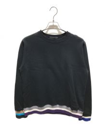 SOPHNET.（ソフネット）の古着「LINE RIBBED CREWNECK SWEAT/ラインリブクルーネック スウェット 　SOPH-200064」｜ブラック