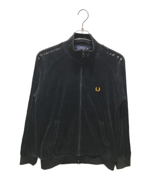 FRED PERRY（フレッドペリー）FRED PERRY (フレッドペリー) ベロアトラックジャケット ブラック サイズ:Lの古着・服飾アイテム