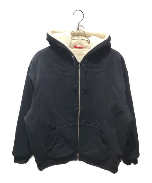 SUPREME（シュプリーム）SUPREME (シュプリーム) Faux Fur Lined Zip Up Hooded　 22AWSweatshirt ブラック サイズ:Lの古着・服飾アイテム