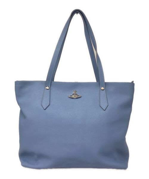 Vivienne Westwood（ヴィヴィアンウエストウッド）Vivienne Westwood (ヴィヴィアンウエストウッド) SHOPPER トートバッグ　42050045-40565 ブルーの古着・服飾アイテム