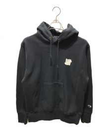 UNDEFEATED×Champion（アンディフィーテッド×チャンピオン）の古着「ロゴリバースウィーブパーカー」｜ブラック