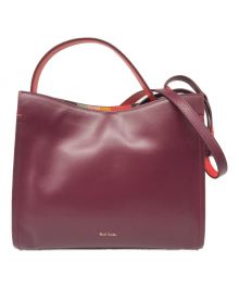 PAUL SMITH（ポールスミス）の古着「サプルレザー 2WAYハンドバッグ　APW571　22FW 」｜ボルドー