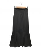 Lourenローレン）の古着「mermaid pleats skirt　Lo-201-54」｜ブラック