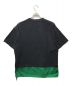 MARNI (マルニ) クルーネック 切替 半袖 Tシャツ　HUMU0034QS S22763 ブラック×グリーン サイズ:48：11000円