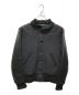 COMME des GARCONS HOMME（コムデギャルソン オム）の古着「ウールアームレザースタジャン　HJ-J024　 AD2012」｜ブラック